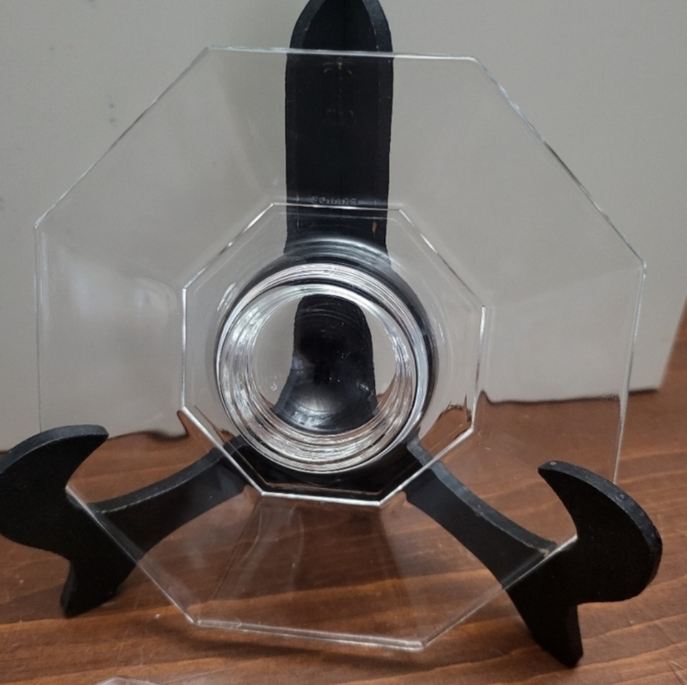Octagonal Clear Glass Egg Holder